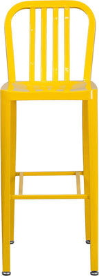 Flash Furniture Commercial Grade 30" High Yellow Metal Indoor-Outdoor Barstool - Image 8