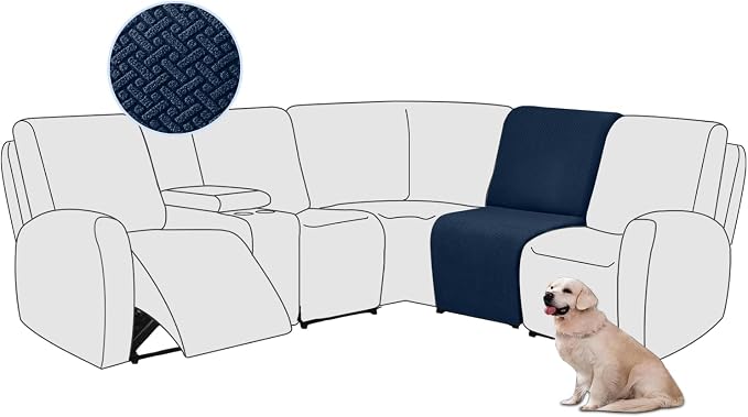ALIECOM 100% Waterproof Recliner Sectional Couch Covers L Shape Stretch Corner by ALIECOM