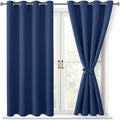 Blackout Curtains for Bedroom, 52 x 54 Inches Long, 2 Panels | Thermal by Hiasan