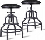 Industrial Vintage Counter Stool, Kitchen Counter Height Adjustable Swivel Chair by Diwhy