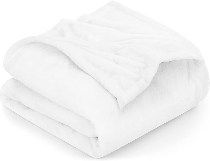 Utopia Bedding Ultra Soft Fleece Bed Blanket Full Size White | Microfiber Plush by UTOPIABEDDING