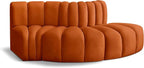 Meridian Furniture 103Cognac-S3E Arc Collection Modern | Contemporary Modular by MeridianFurniture