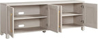Henn&Hart Rectangular TV Stand for TV's up to 80" in Alder White, TV Stands for - Image 5