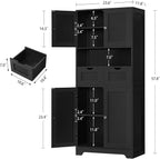 Iwell 57.8" H Tall Storage Cabinet - Image 3
