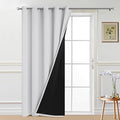Yakamok Greyish White Blackout Patio Door Curtain Panels W70 x L84, 1 Panel | by Yakamok