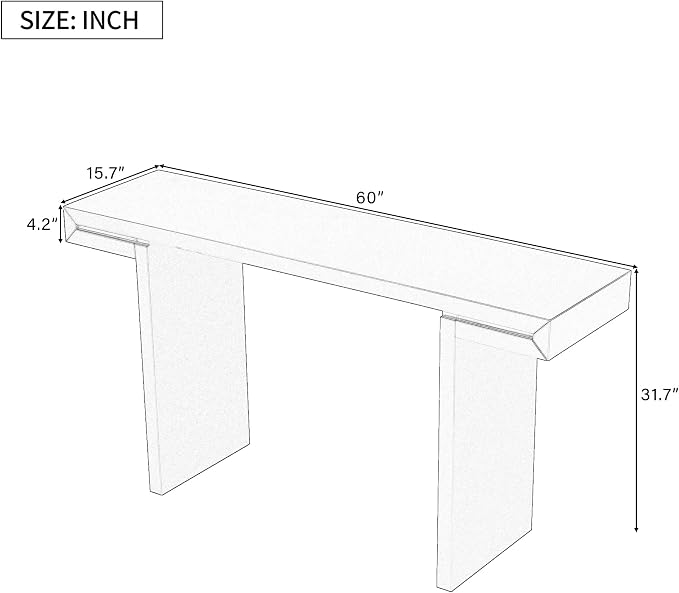 Large 60-Inch Console Table - Image 3