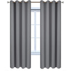 Yakamok Grey Room Darkening Curtains 52x96 inch Gray Grommet-Living Room | 2 - Image 9