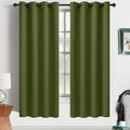 Yakamok Room Darkening Curtains 52x63 inch Length Olive Green-Living Room | 2 by Yakamok