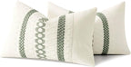 MIULEE Set of 2 Sage Green Boho Decorative Lumbar Pillow Covers 12x24 Inch | - Image 11