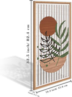 IARTTOP Large Boho Wood Wall Art Framed 16x32 Inch Mid century Modern Wooden - Image 6