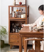 Rustic Side Table Chinese Style Wooden Sofa Side Table TV Cabinet Living Room - Image 5