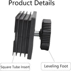 8Pcs Adjustable Leveling Feet 50 x 50mm Square Insert Kit Furniture Glide - Image 3