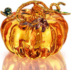 2.5'' Hand Blown Glass Pumpkin Figurines Harvest Fall Thanksgiving Decor by HDCRYSTALGIFTS