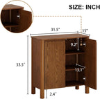 31" Mid-Century Modern Accent Cabinet, 2-Door Storage Cabinet - Image 2