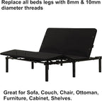 Adjustable Bed Legs for Adjustable Bed Base Frame, Screw in Bed Feet - Image 6