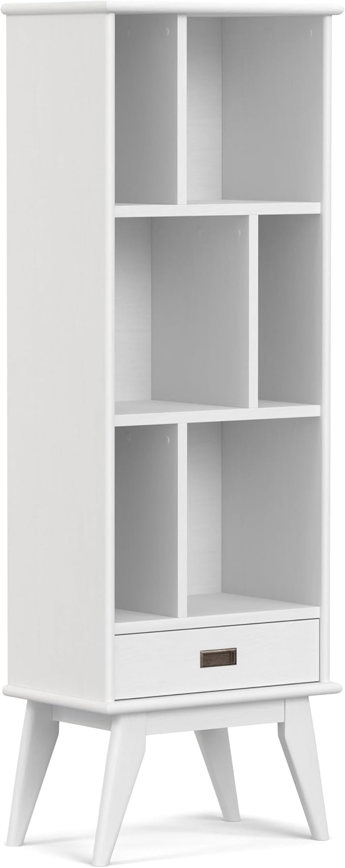 SIMPLIHOME Draper Solid Hardwood 64 inch x 22 inch Mid Century Modern Bookcase by SimpliHome