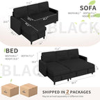 Walsunny 77" Sectional Sleeper Sofa - Image 2