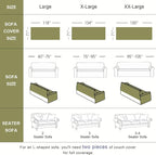 VClife Emerald Green Ginkgo Botanical Sofa Cover Non Slip Chenille Couch Cover - Image 2