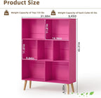 LEYAOYAO 7 Cube Bookshelf, 3 Tier Book Shelf - Image 2