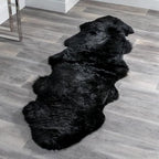 HUAHOO Premium Genuine Sheepskin Rug Black Real Australia Sheepskin Natural - Image 8