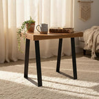 Home Soft Things Natural Reclaimed Pine Wood Tile Shape Entryway Bench - Image 6