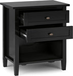 SIMPLIHOME Warm Shaker Solid Wood 24 inch Wide Transitional-Style Bedside - Image 3