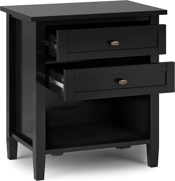 SIMPLIHOME Warm Shaker Solid Wood 24 inch Wide Transitional-Style Bedside - Image 3