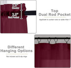 Extra Long Sheer Burgundy Curtains - Image 4