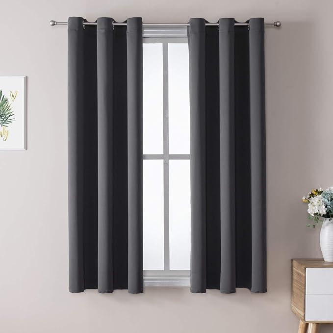 ChrisDowa Blackout Curtains for Bedroom and Living Room 50 Inches Long | 2 by ChrisDowa