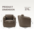 COLAMY 360° Swivel Accent Chair - Image 2