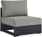 Modway Tahoe Aluminum Armless Patio Gray Modular Weather-Resistant by Modway