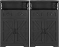 Befrases Set of 2 Black Storage Cabinet by Befrases