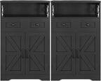 Befrases Set of 2 Black Storage Cabinet by Befrases