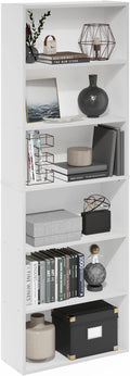 Furinno Jaya Simply Home Free Standing 6-Tier Open Storage Bookcase by Furinno-FitsYourSpaceFitsYourBudget