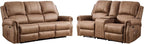EBELLO 2 Pieces Power Reclining Sofa Set, Faux Leather Reclining Living Room - Image 8