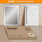 ENZE 24" x 32" Smart LED Bathroom Mirror - Image 9