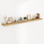 Acovy 72 Inch Floating Shelves, 3D Textured Wood Grain, Wooden Shelves by Acovy