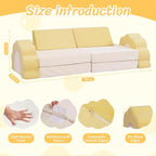 LOAOL Kids Couch 10PCS, Modular Kids Play Couch, Imaginative Convertible Play - Image 2