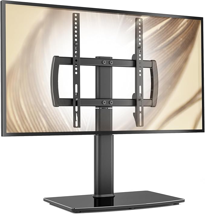 Universal Swivel/Table Top TV Stand 27 to 60 inch TVs 80 Degree Swivel by HEMUDU
