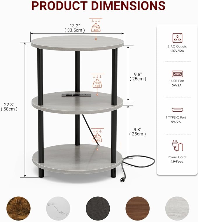 XBurmo Small Round End Table - Image 2