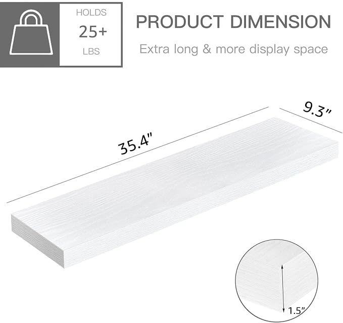 QEEIG Floating Shelves for Wall 35.4" Long - Image 3
