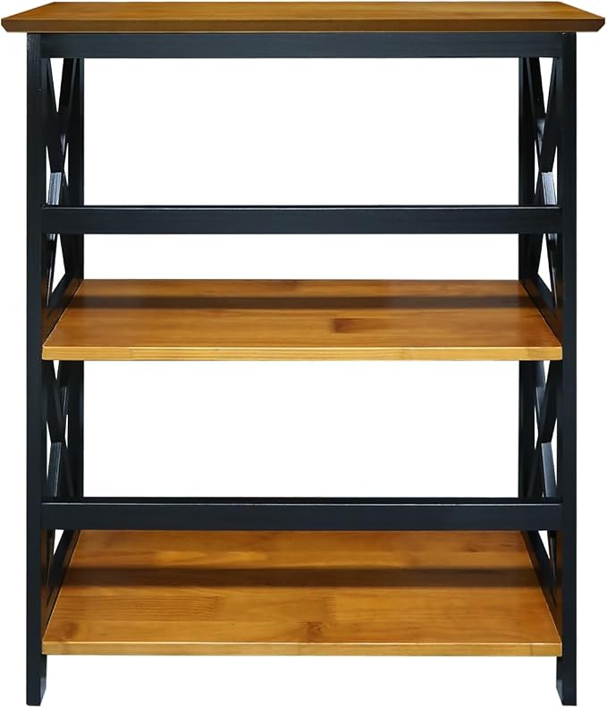 Casual Home Shelf Bookcase Antique Walnut/Black - Image 5