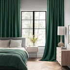 MIULEE Christmas Hunter Green Back Tab Blackout Curtains 52"x108" 2 Panels | - Image 2