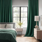 MIULEE Christmas Hunter Green Back Tab Blackout Curtains 52"x102" 2 Panels | - Image 2
