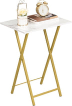 HOOBRO Folding TV Tray Tables, Industrial Snack Tables - Image 9