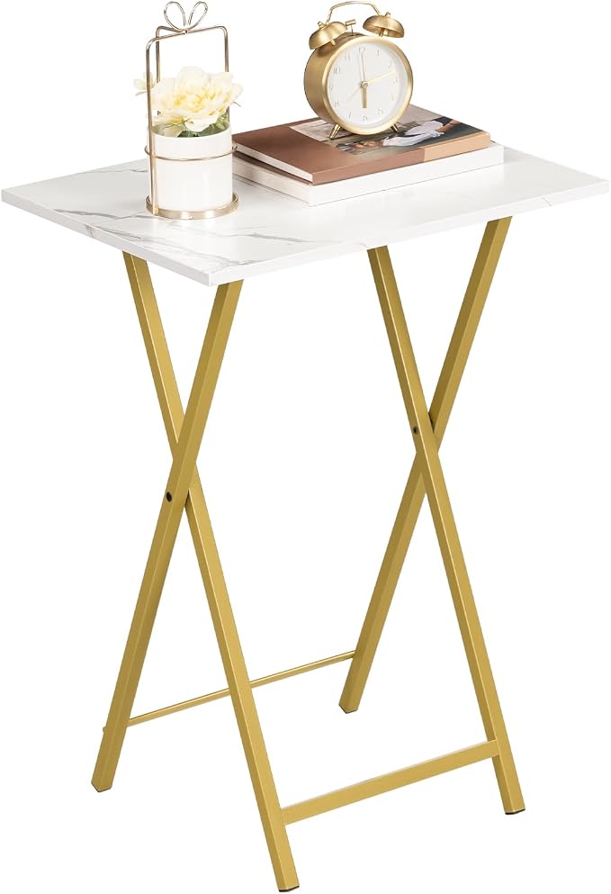 HOOBRO Folding TV Tray Tables, Industrial Snack Tables - Image 9