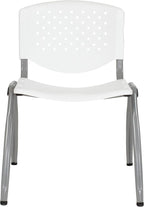 Flash Furniture HERCULES -5 Pack 880 lb. Capacity White Plastic Stack Chair | - Image 11