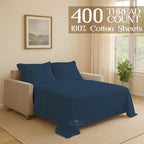 Sleeper Sofa Bed Sheet, 100% Cotton 400 Thread Count, 4 Piece Set, Deep Pocket - Image 2