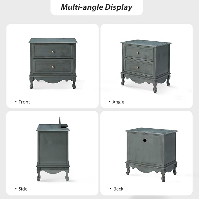 HULALA HOME Solid Wood End Table - Image 5