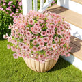 ATTGREAT Artificial Flowers for Outdoors UV Resistant, 24 Bundles(Pink) by WelcometoAttgreatWeHaveAlwaysFirmlyBelievedEndlessBloomsEndlessCreativity